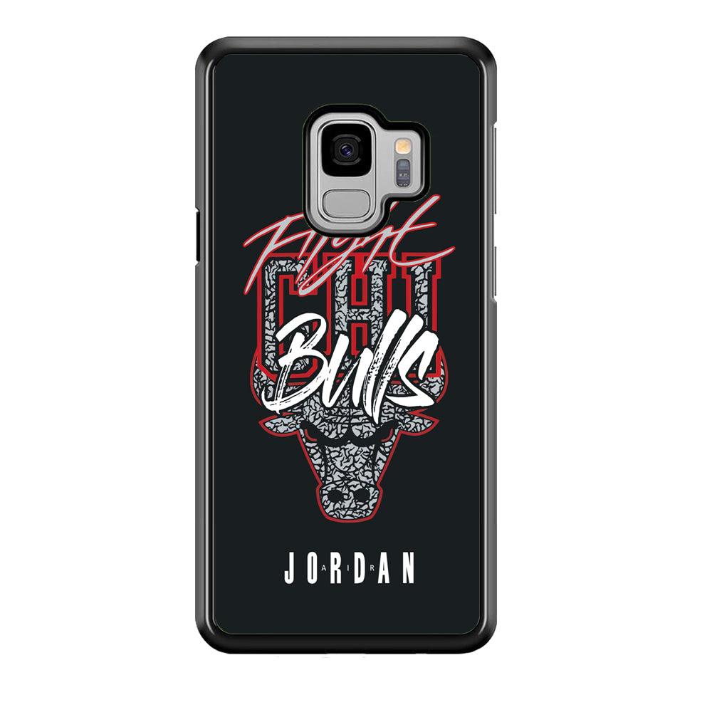 Air Jordan Born to Fight Samsung Galaxy S9 Case-Rubber Black (2D Case)-Oxvistore