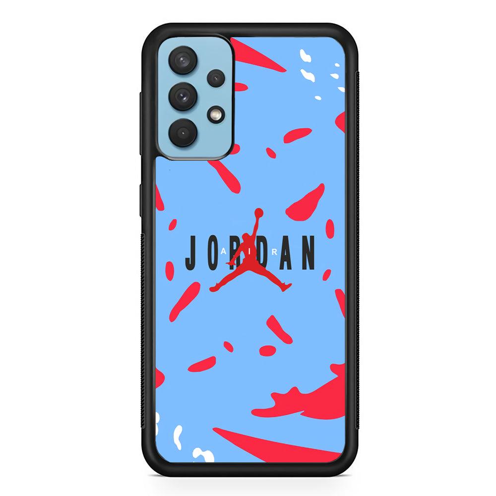 Air Jordan Bull Spirit Samsung Galaxy A32 Case-Rubber Black (2D Case)-Oxvistore