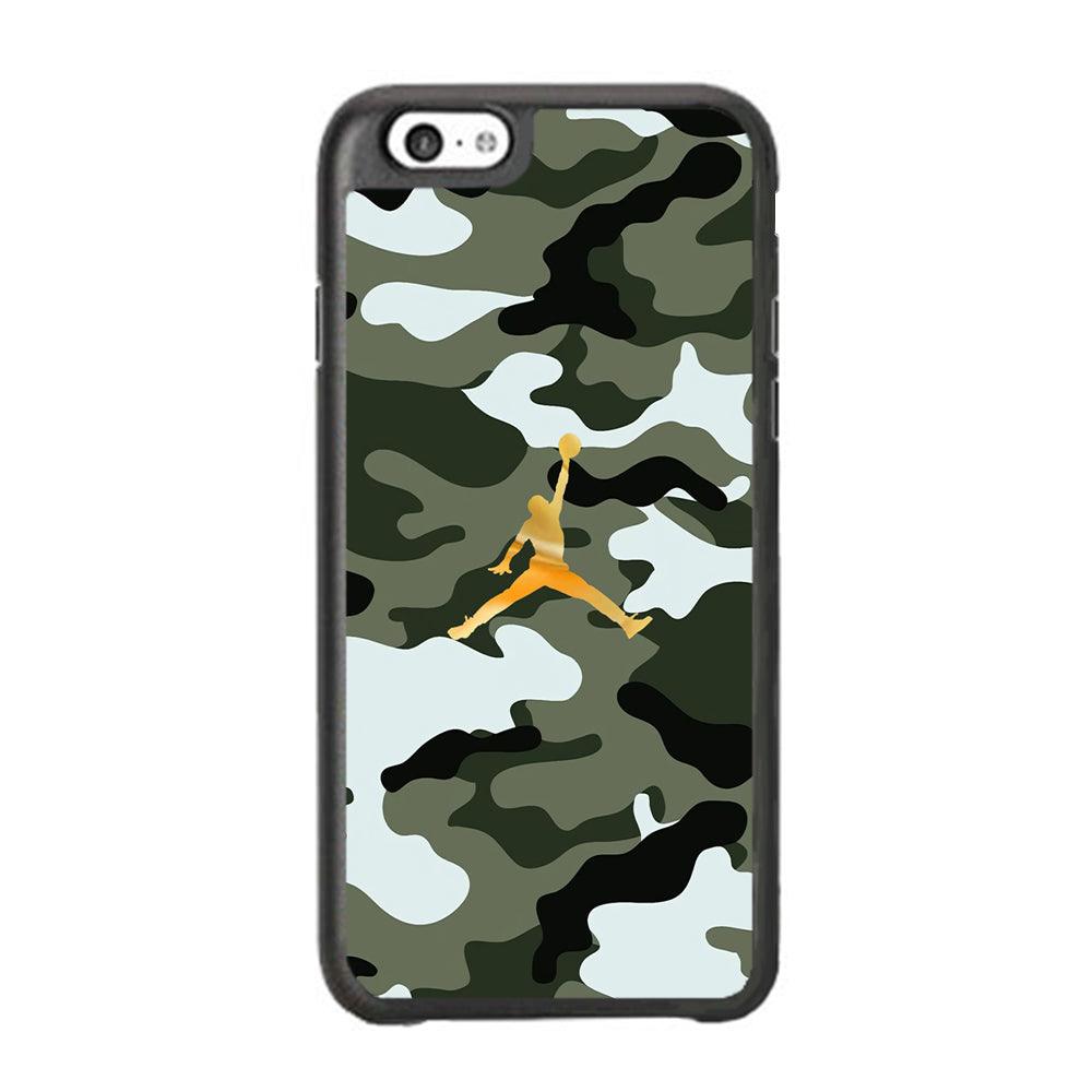 Air Jordan Camo Forest Beast iPhone 6 | 6s Case-Rubber Black (2D Case)-Oxvistore