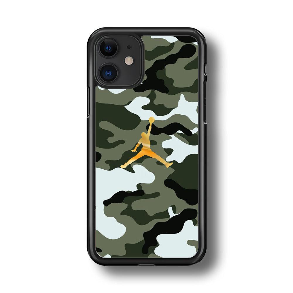 Air Jordan Camo Forest Beast iPhone 11 Case-Rubber Black (2D Case)-Oxvistore