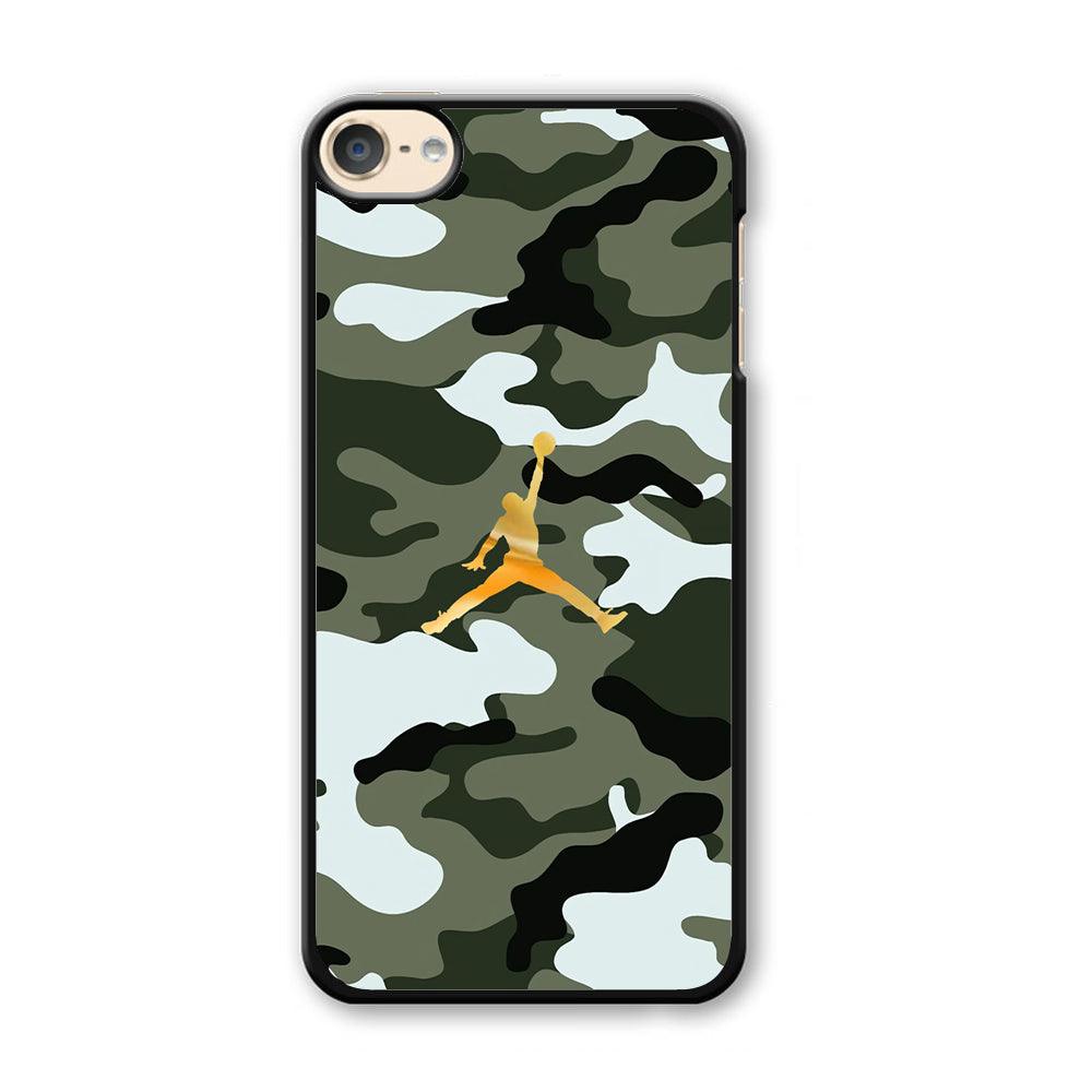 Air Jordan Camo Forest Beast iPod Touch 6 Case-Plastic Black (2D Case)-Oxvistore