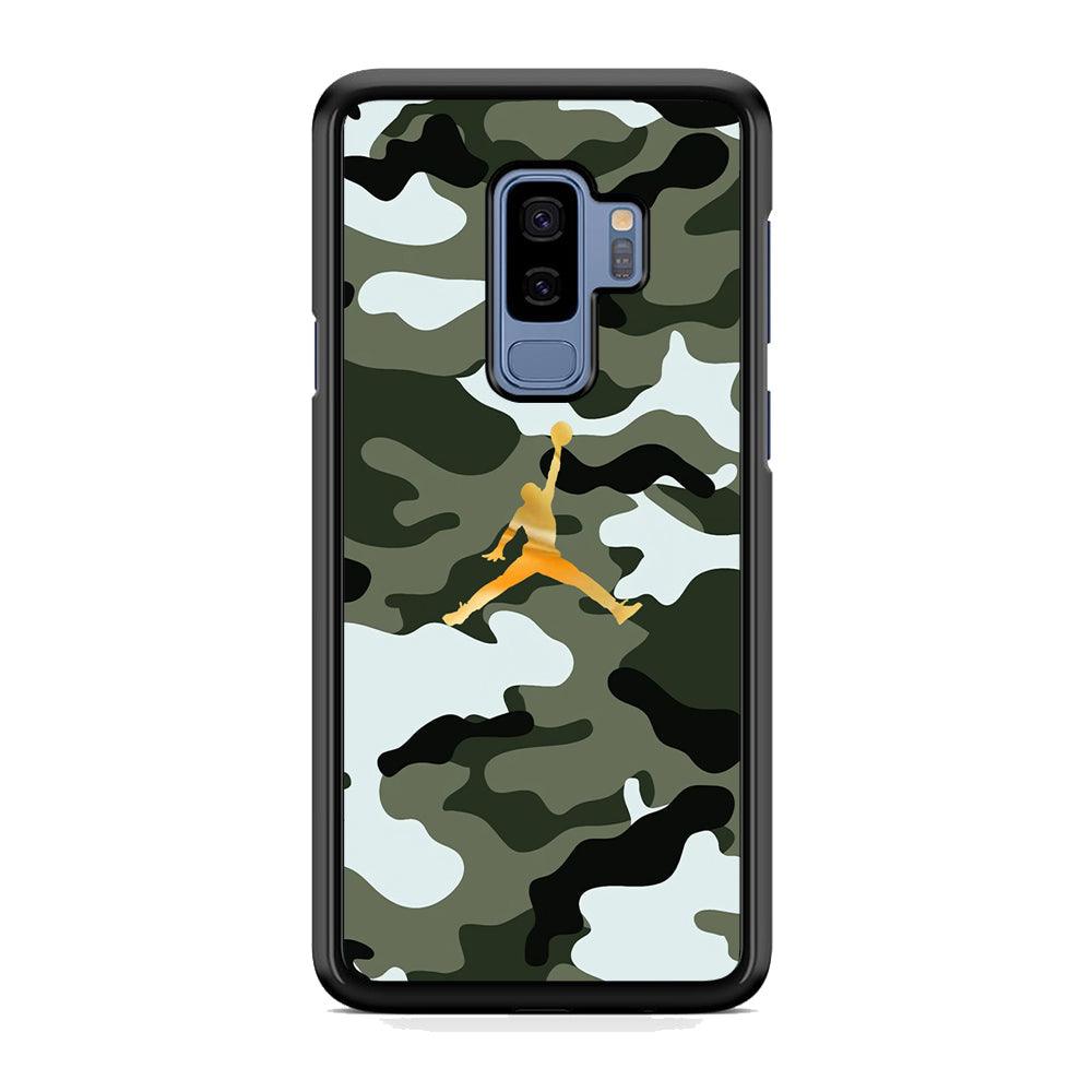 Air Jordan Camo Forest Beast Samsung Galaxy S9 Plus Case-Rubber Black (2D Case)-Oxvistore
