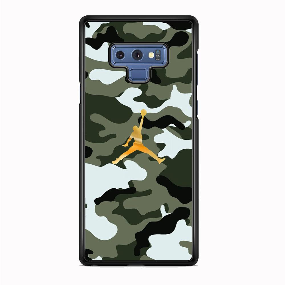 Air Jordan Camo Forest Beast Samsung Galaxy Note 9 Case-Rubber Black (2D Case)-Oxvistore