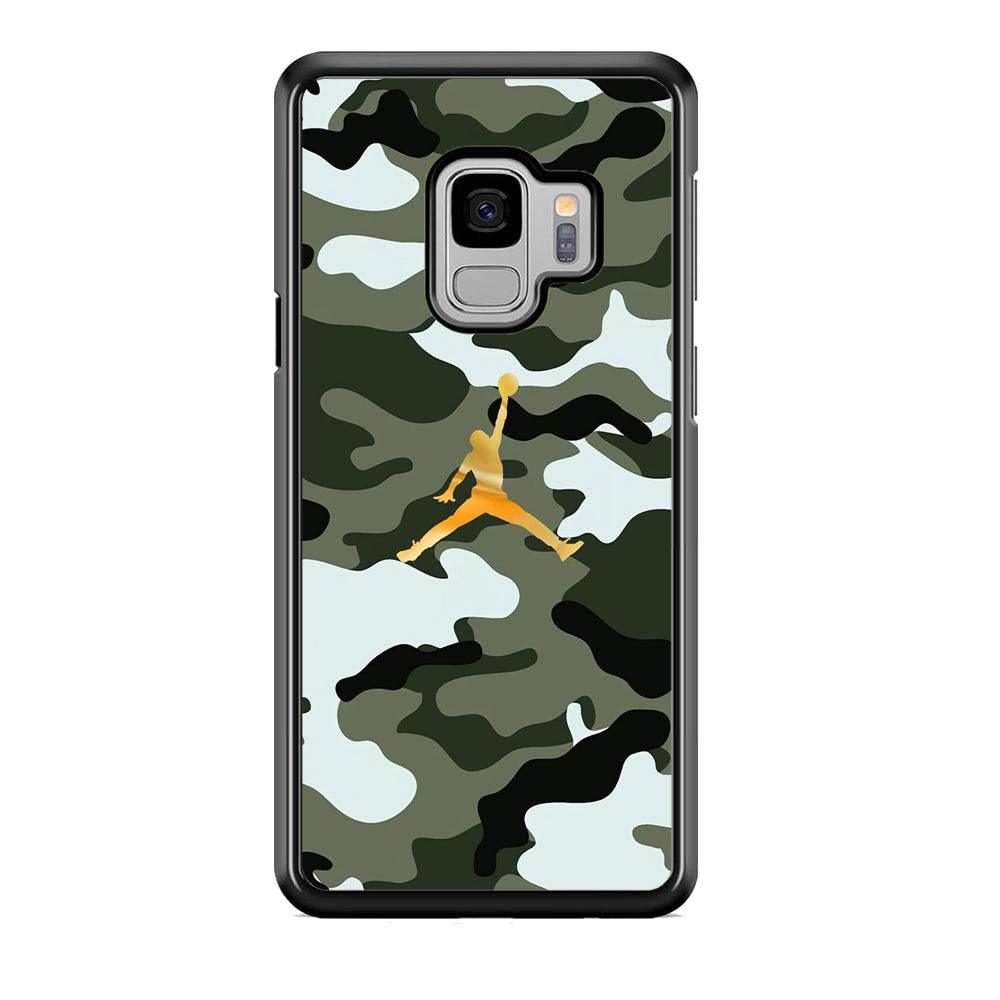 Air Jordan Camo Forest Beast Samsung Galaxy S9 Case-Rubber Black (2D Case)-Oxvistore