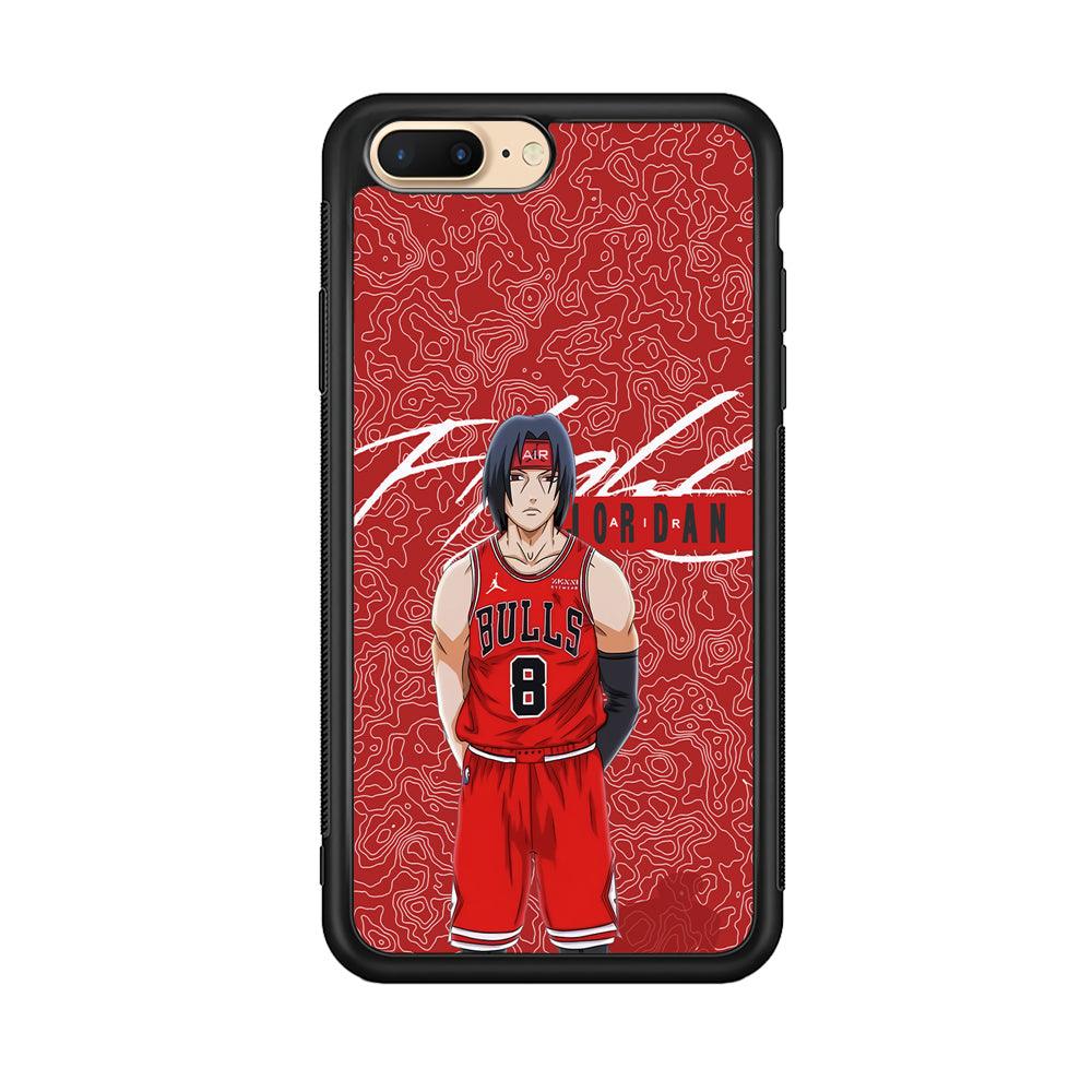 Air Jordan Cover from Itachi iPhone 7 plus Case-Rubber Black (2D Case)-Oxvistore