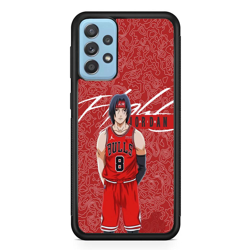Air Jordan Cover from Itachi Samsung Galaxy A52 Case-Rubber Black (2D Case)-Oxvistore