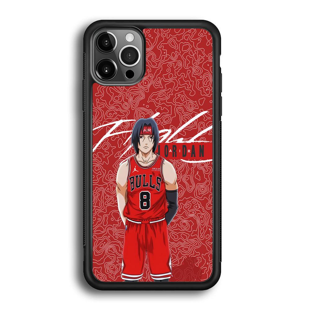 Air Jordan Cover from Itachi iPhone 12 Pro Max Case-Rubber Black (2D Case)-Oxvistore