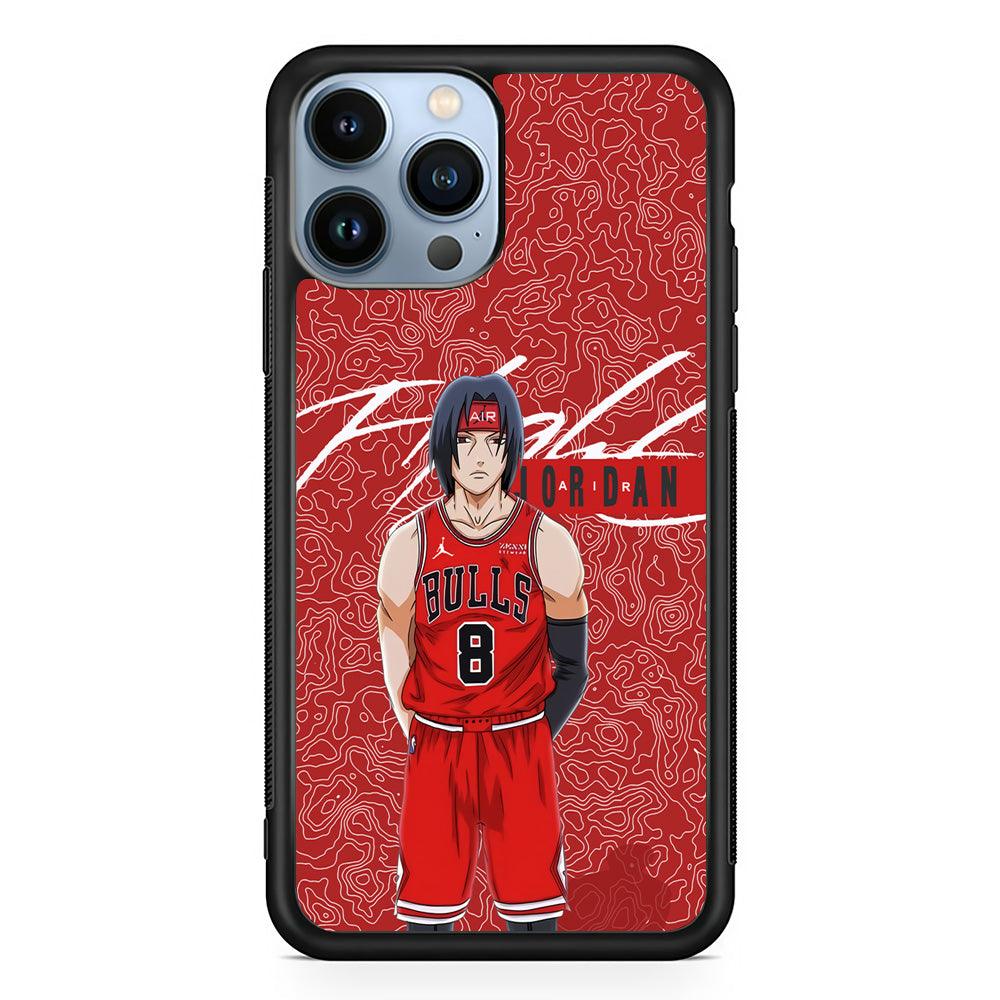 Air Jordan Cover from Itachi iPhone 14 Pro Max Case-Rubber Black (2D Case)-Oxvistore