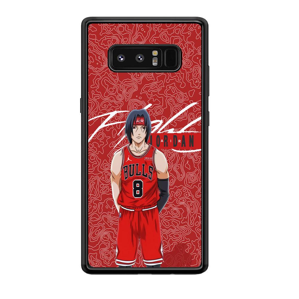 Air Jordan Cover from Itachi Samsung Galaxy Note 8 Case-Rubber Black (2D Case)-Oxvistore