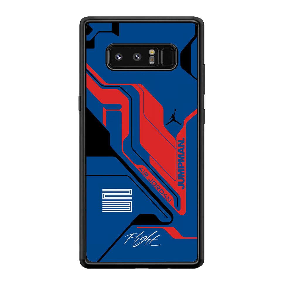 Air Jordan Cyber Line Samsung Galaxy Note 8 Case-Rubber Black (2D Case)-Oxvistore