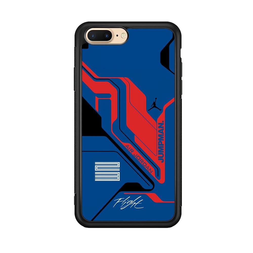 Air Jordan Cyber Line iPhone 8 plus Case-Rubber Black (2D Case)-Oxvistore