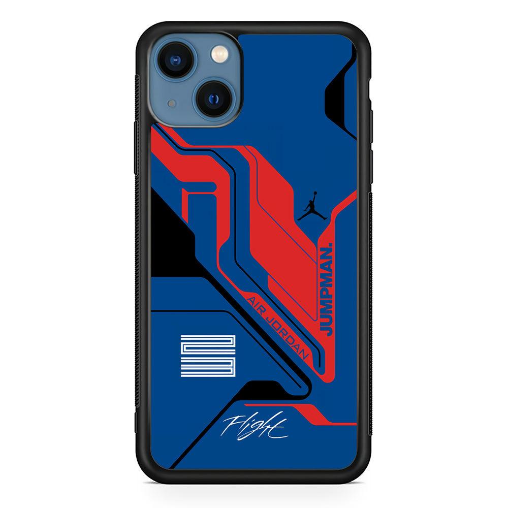 Air Jordan Cyber Line iPhone 13 Case-Rubber Black (2D Case)-Oxvistore