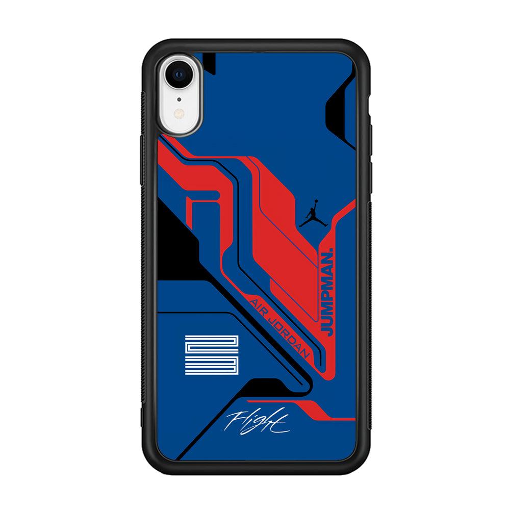 Air Jordan Cyber Line iPhone XR Case-Rubber Black (2D Case)-Oxvistore