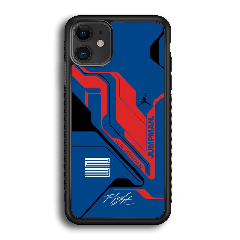 Air Jordan Cyber Line iPhone 12 Case-Rubber Black (2D Case)-Oxvistore