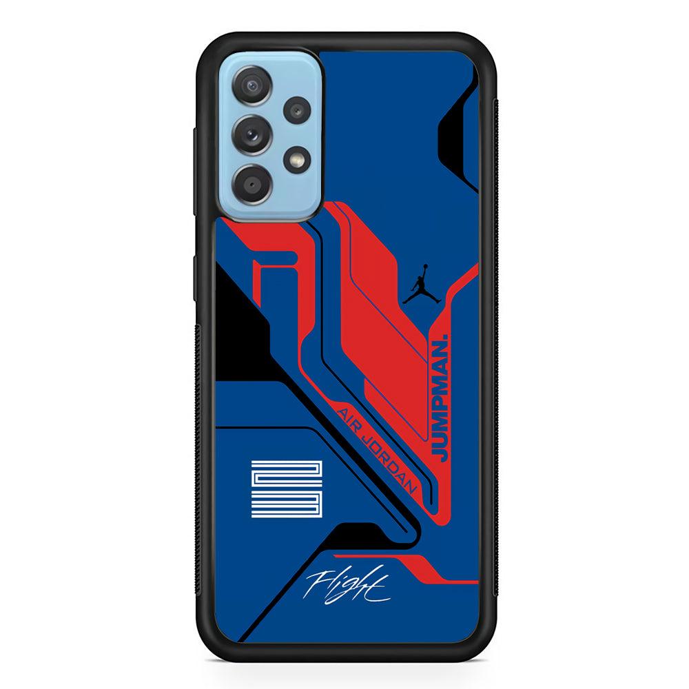 Air Jordan Cyber Line Samsung Galaxy A52 Case-Rubber Black (2D Case)-Oxvistore