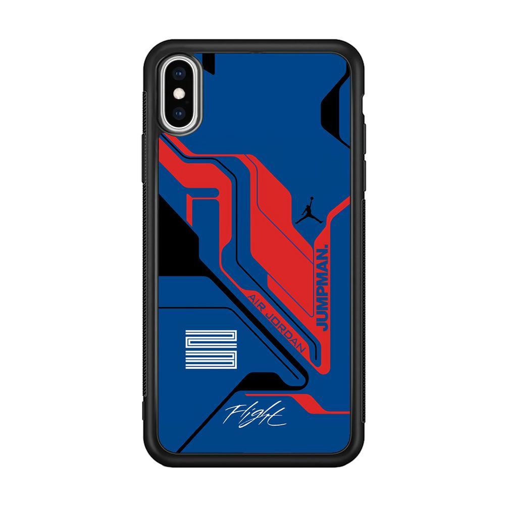 Air Jordan Cyber Line iPhone X Case-Rubber Black (2D Case)-Oxvistore