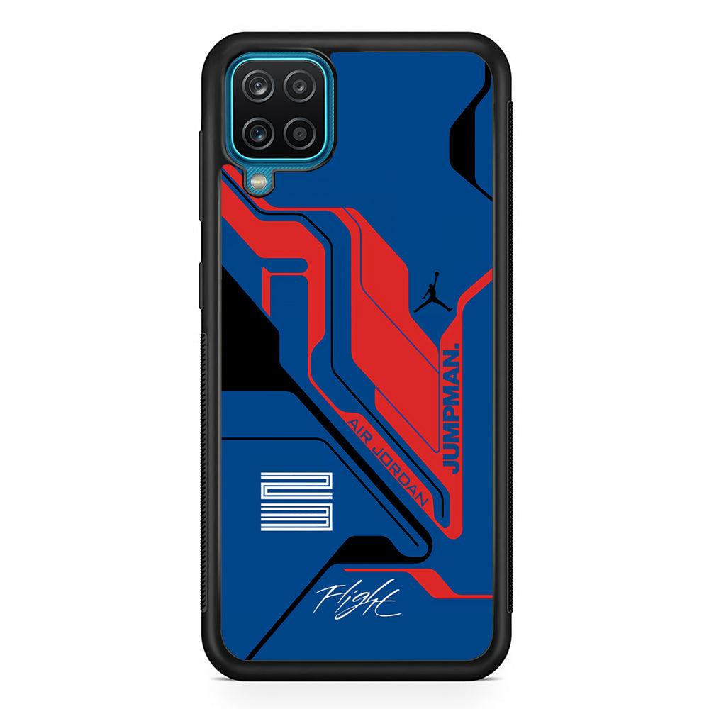 Air Jordan Cyber Line Samsung Galaxy A12 Case-Rubber Black (2D Case)-Oxvistore