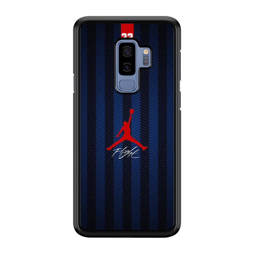 Air Jordan Deep Blue Art Line Samsung Galaxy S9 Plus Case-Rubber Black (2D Case)-Oxvistore