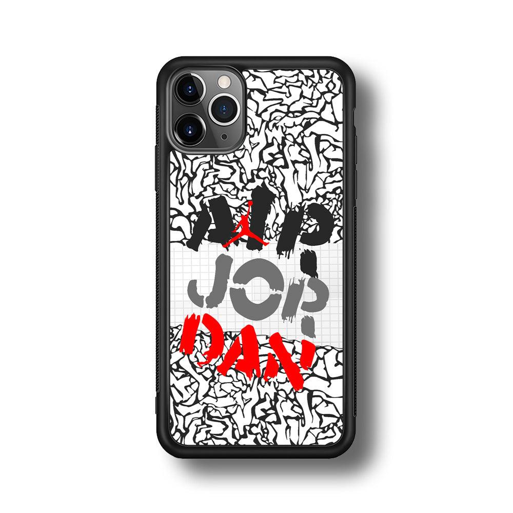 Air Jordan Drop The Paintbrush iPhone 11 Pro Case-Rubber Black (2D Case)-Oxvistore
