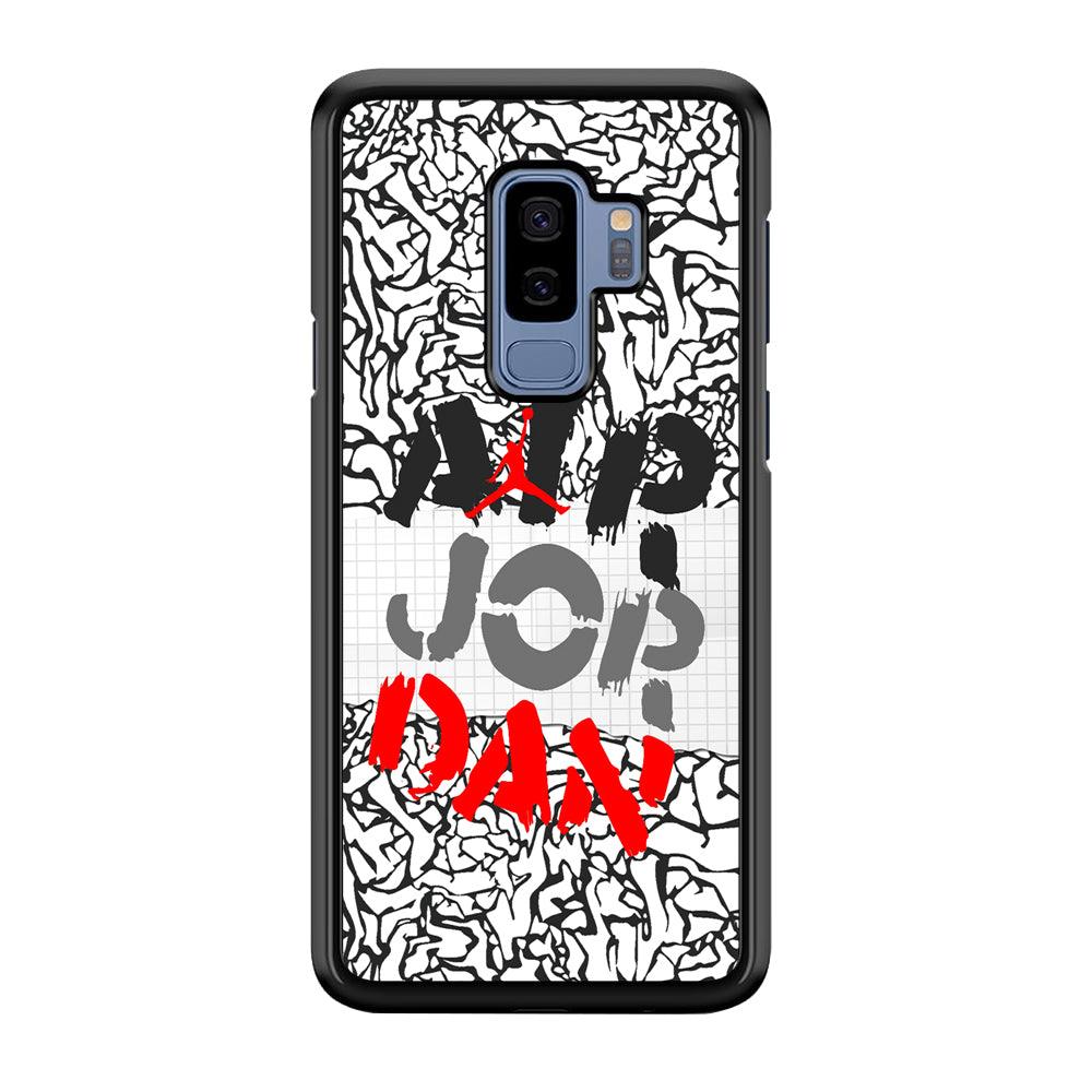 Air Jordan Drop The Paintbrush Samsung Galaxy S9 Plus Case-Rubber Black (2D Case)-Oxvistore