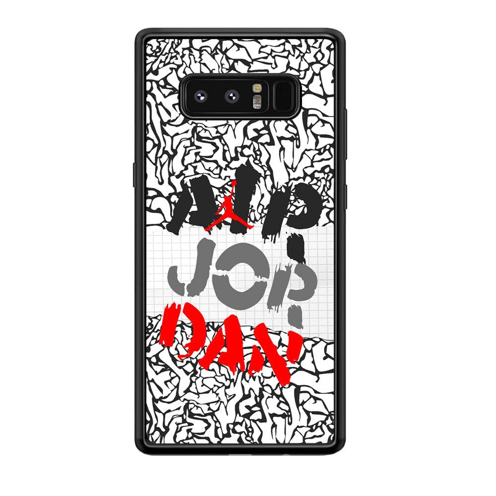 Air Jordan Drop The Paintbrush Samsung Galaxy Note 8 Case-Rubber Black (2D Case)-Oxvistore