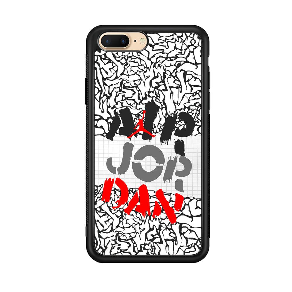 Air Jordan Drop The Paintbrush iPhone 8 plus Case-Rubber Black (2D Case)-Oxvistore