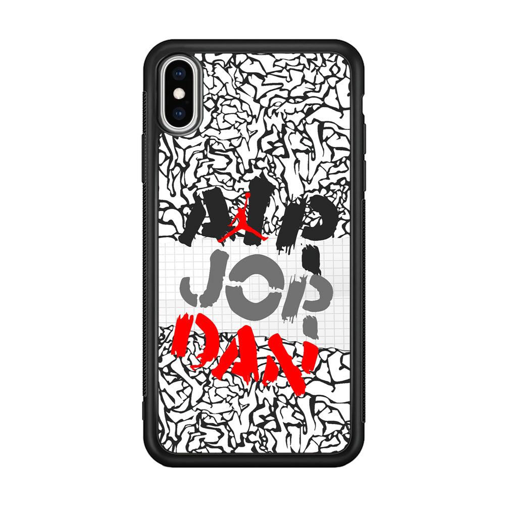 Air Jordan Drop The Paintbrush iPhone Xs Max Case-Rubber Black (2D Case)-Oxvistore