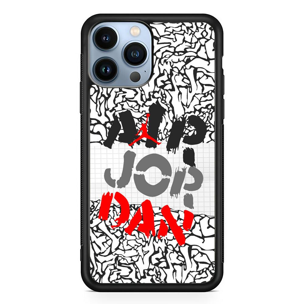 Air Jordan Drop The Paintbrush iPhone 14 Pro Max Case-Rubber Black (2D Case)-Oxvistore