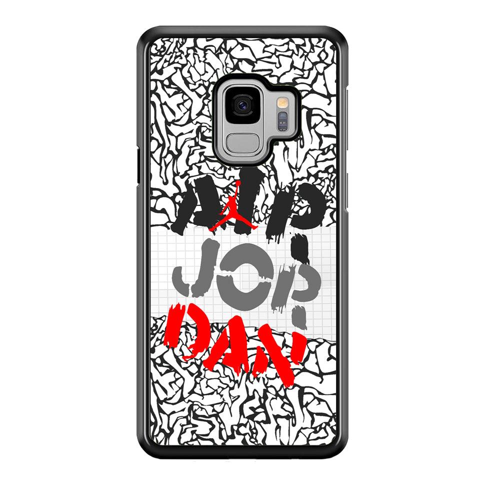 Air Jordan Drop The Paintbrush Samsung Galaxy S9 Case-Rubber Black (2D Case)-Oxvistore