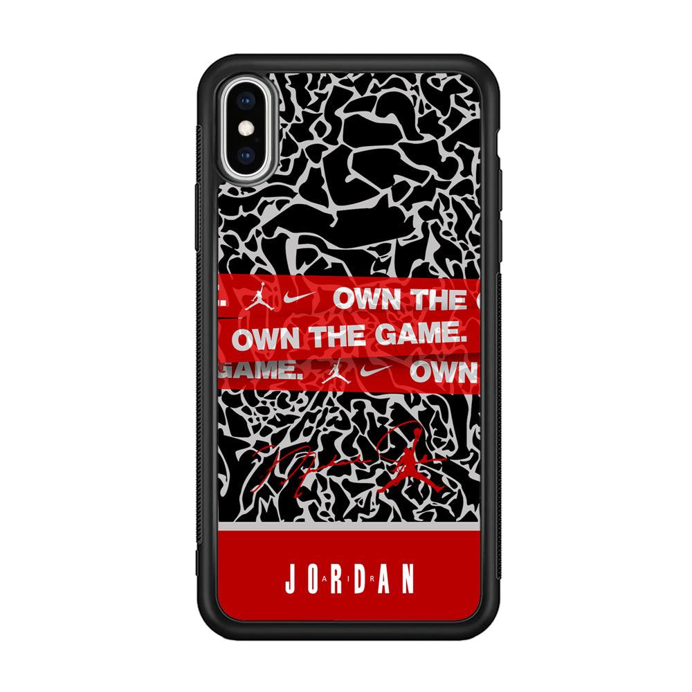 Air Jordan Element of The Game iPhone Xs Max Case-Rubber Black (2D Case)-Oxvistore