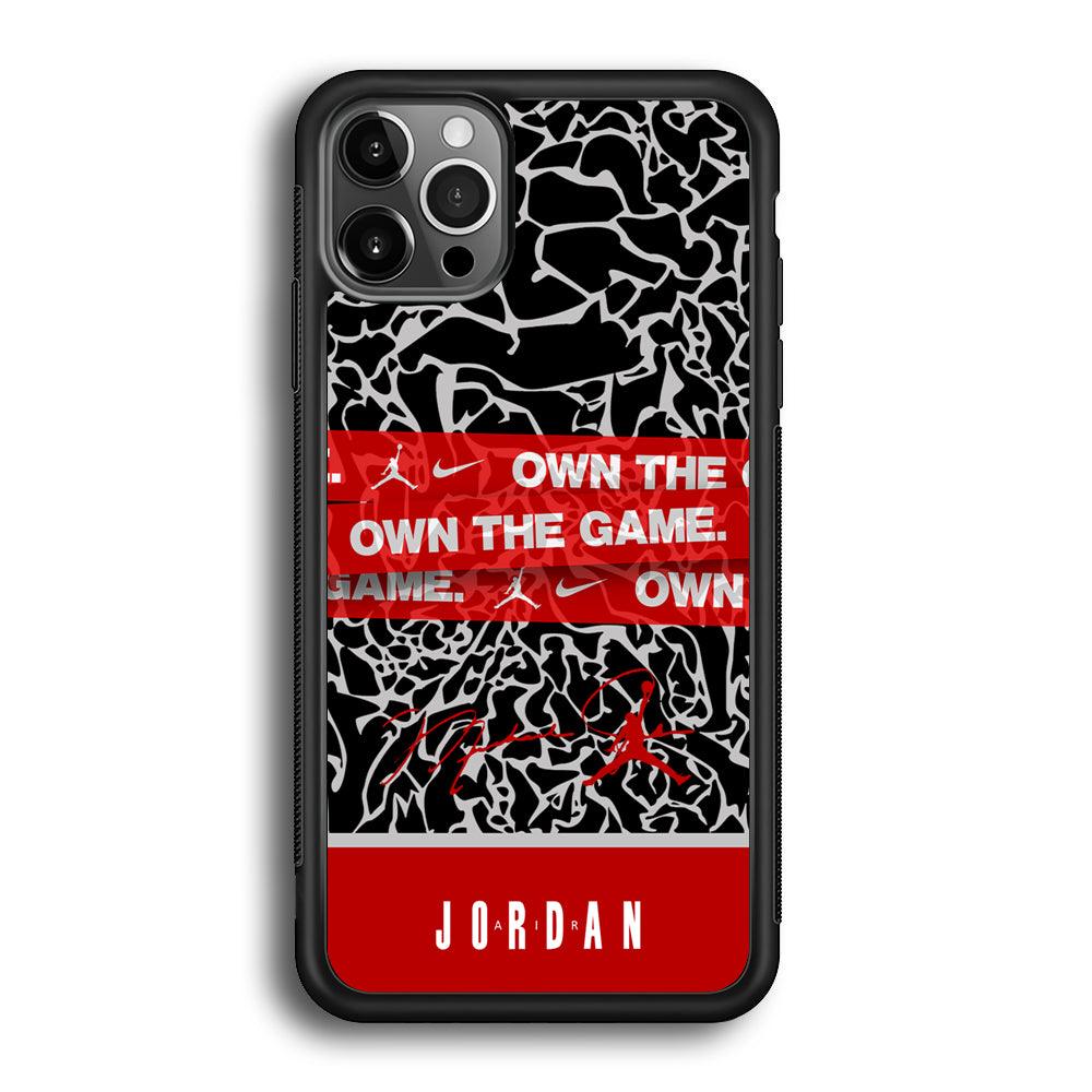 Air Jordan Element of The Game iPhone 12 Pro Case-Rubber Black (2D Case)-Oxvistore