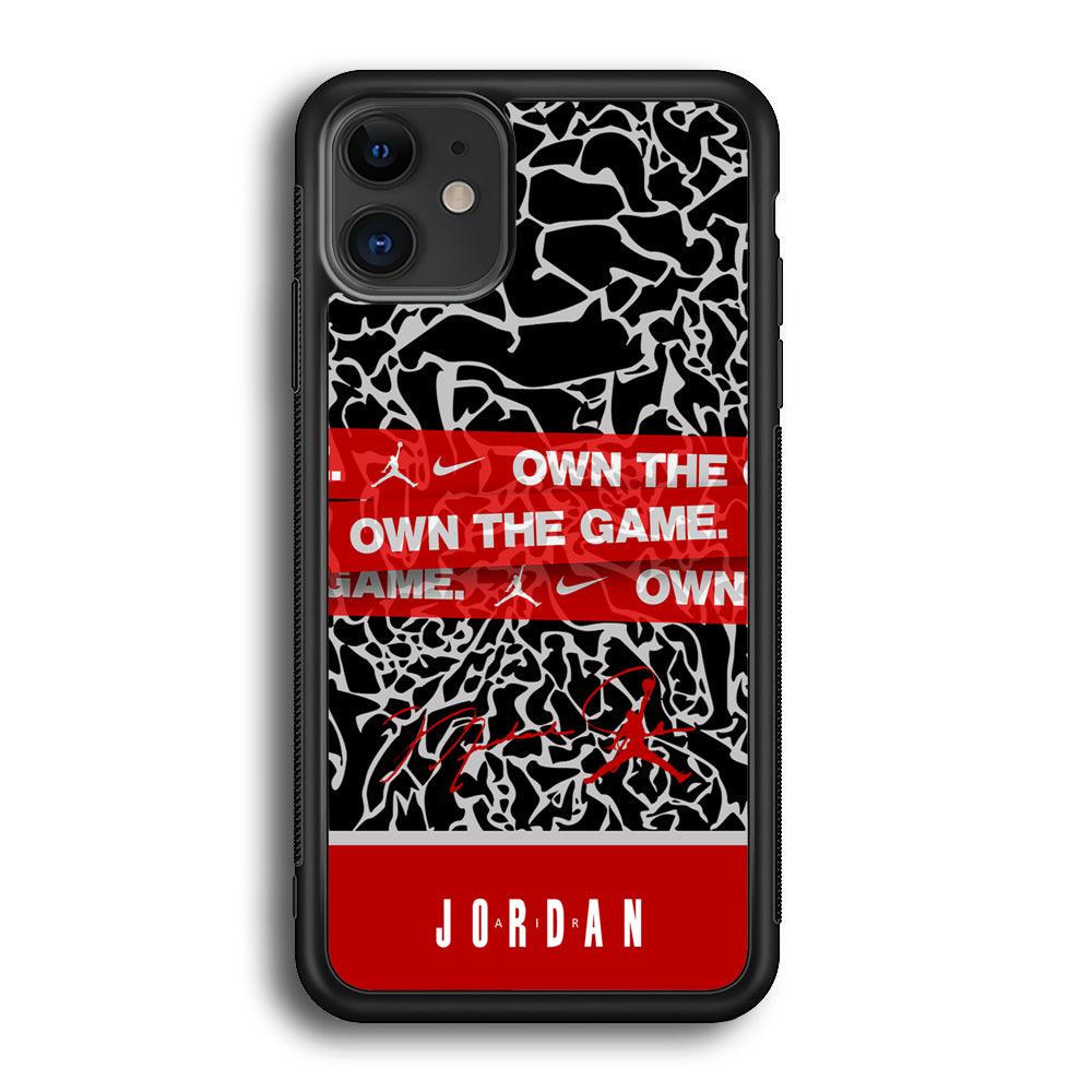 Air Jordan Element of The Game iPhone 12 Case-Rubber Black (2D Case)-Oxvistore