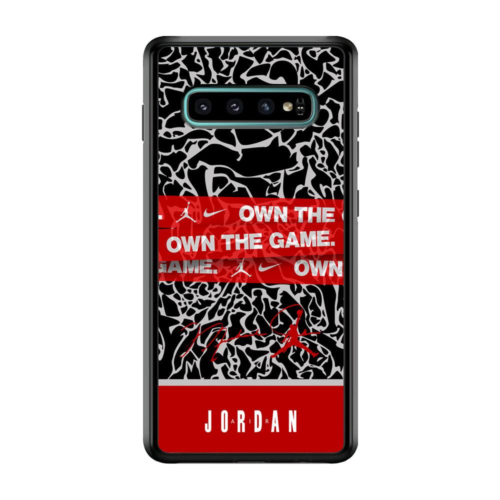 Air Jordan Element of The Game Samsung Galaxy S10 Plus Case-Rubber Black (2D Case)-Oxvistore