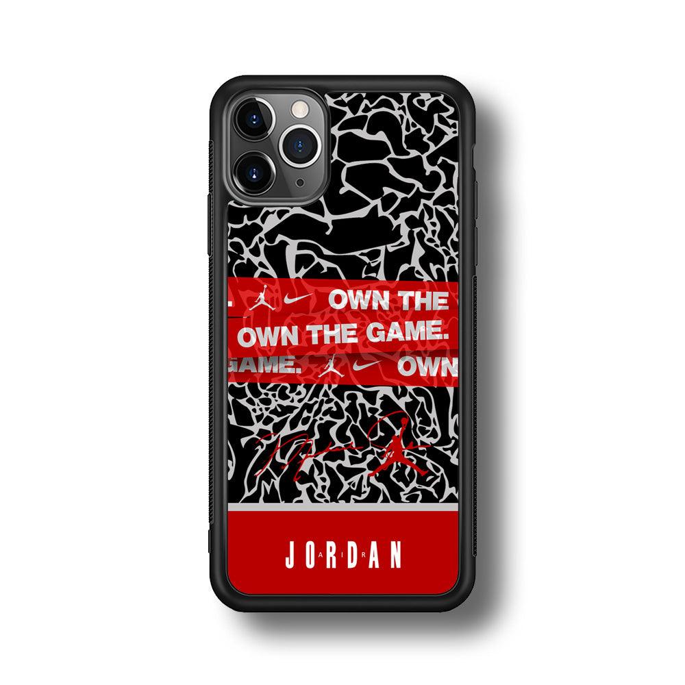 Air Jordan Element of The Game iPhone 11 Pro Max Case-Rubber Black (2D Case)-Oxvistore