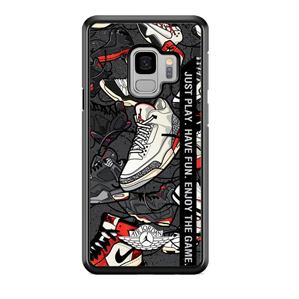Air Jordan Enjoy The Game Samsung Galaxy S9 Case-Rubber Black (2D Case)-Oxvistore