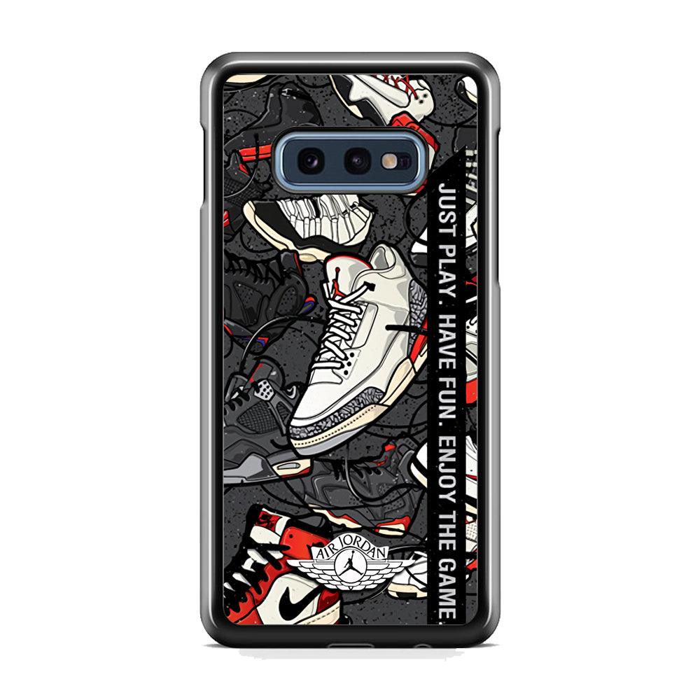 Air Jordan Enjoy The Game Samsung Galaxy S10E Case-Rubber Black (2D Case)-Oxvistore
