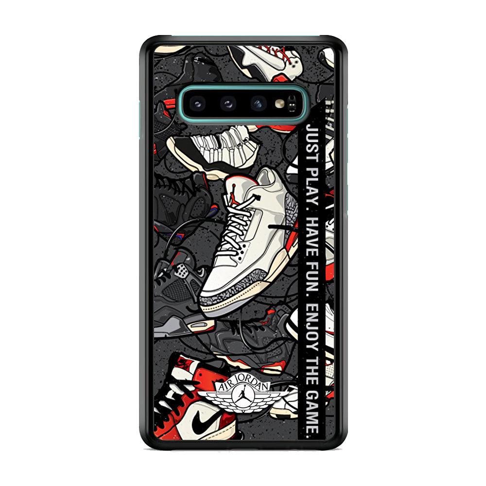 Air Jordan Enjoy The Game Samsung Galaxy S10 Plus Case-Rubber Black (2D Case)-Oxvistore