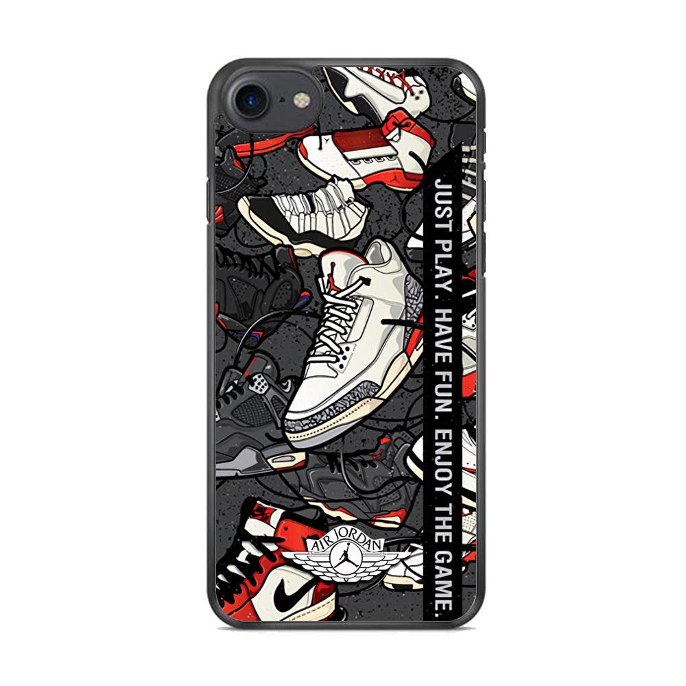Air Jordan Enjoy The Game iPhone 8 Case-Rubber Black (2D Case)-Oxvistore