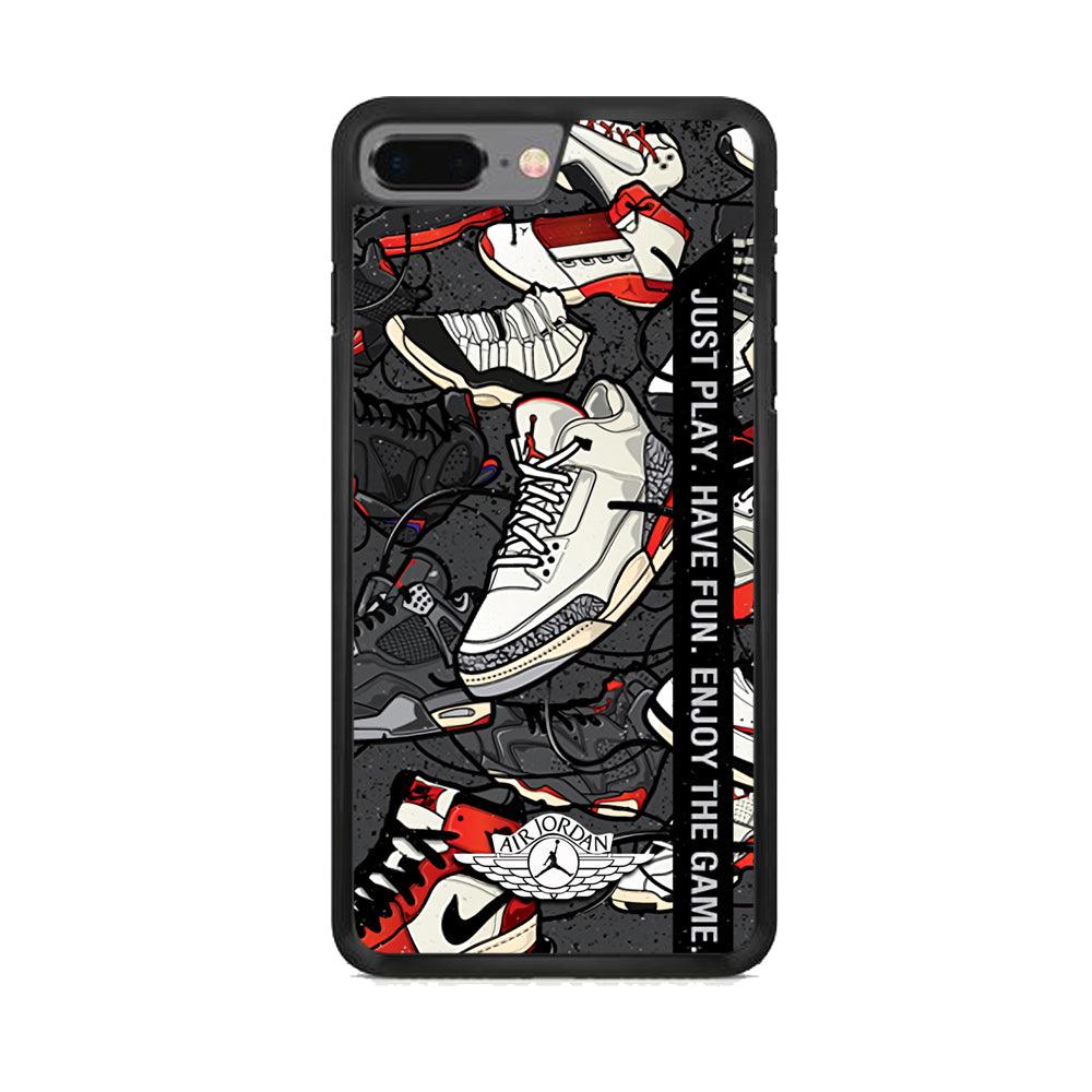 Air Jordan Enjoy The Game iPhone 8 Plus Case-Rubber Black (2D Case)-Oxvistore