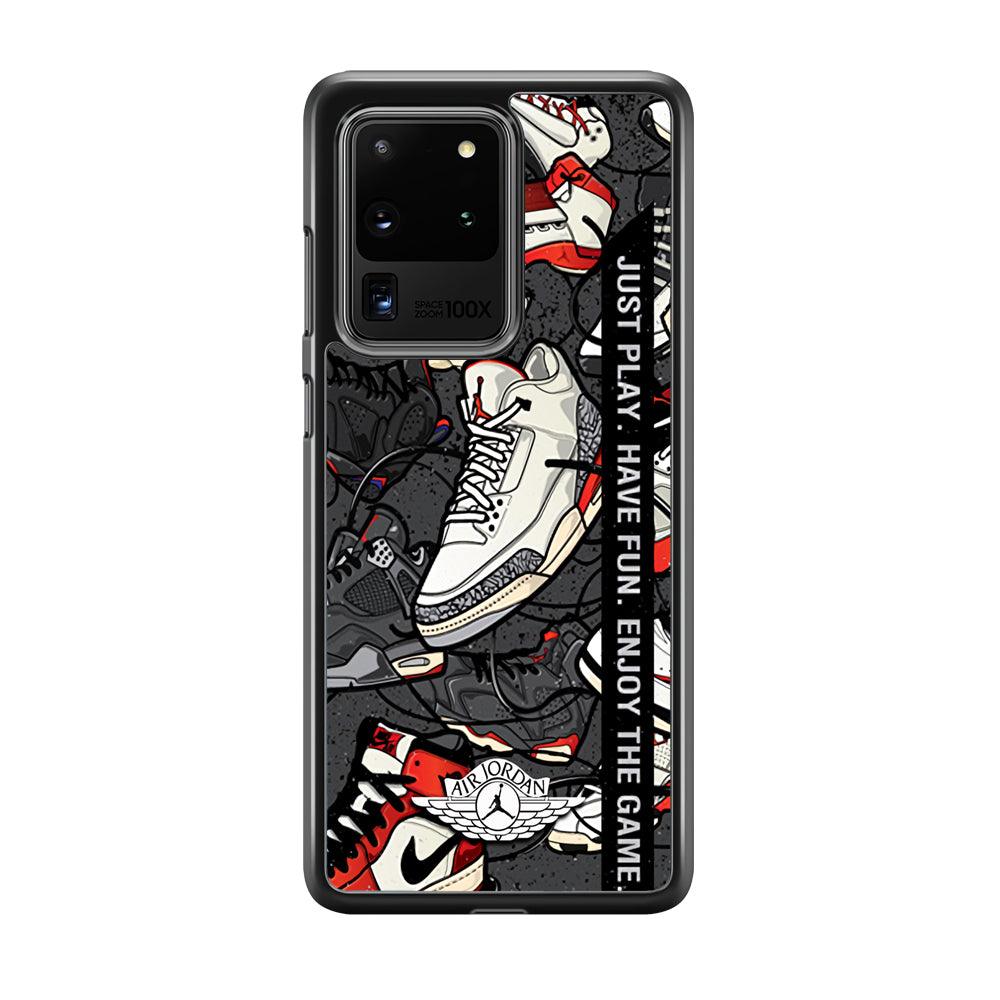 Air Jordan Enjoy The Game Samsung Galaxy S20 Ultra Case-Rubber Black (2D Case)-Oxvistore