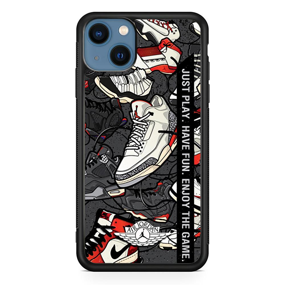 Air Jordan Enjoy The Game iPhone 15 Case-Rubber Black (2D Case)-Oxvistore