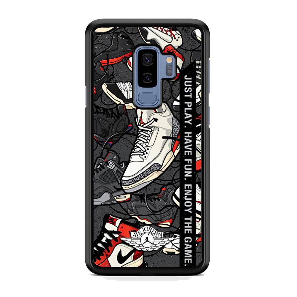 Air Jordan Enjoy The Game Samsung Galaxy S9 Plus Case-Rubber Black (2D Case)-Oxvistore