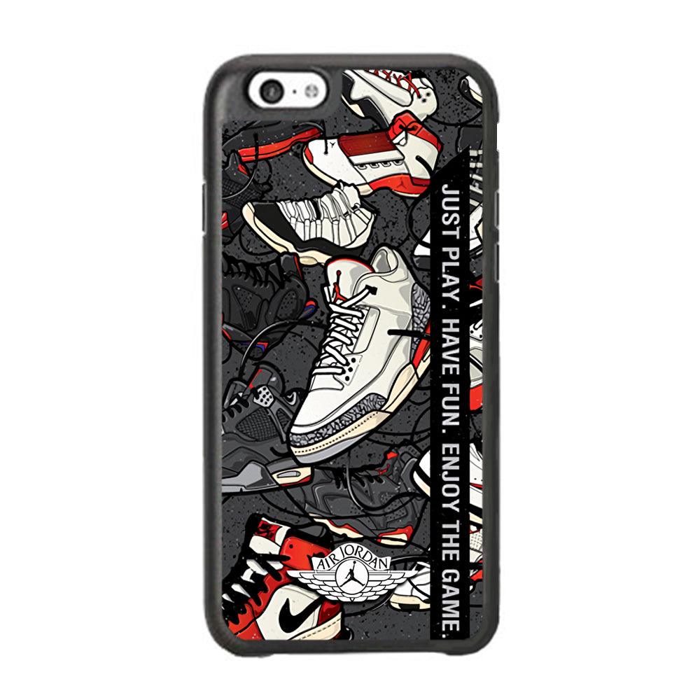 Air Jordan Enjoy The Game iPhone 6 | 6s Case-Rubber Black (2D Case)-Oxvistore