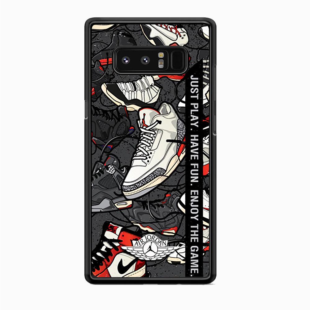 Air Jordan Enjoy The Game Samsung Galaxy Note 8 Case-Rubber Black (2D Case)-Oxvistore