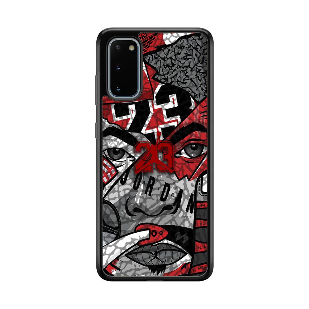 Air Jordan Face Without Mask Samsung Galaxy S20 Case-Rubber Black (2D Case)-Oxvistore