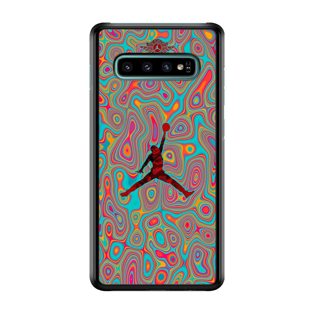 Air Jordan Flux of Balance Samsung Galaxy S10 Plus Case-Rubber Black (2D Case)-Oxvistore