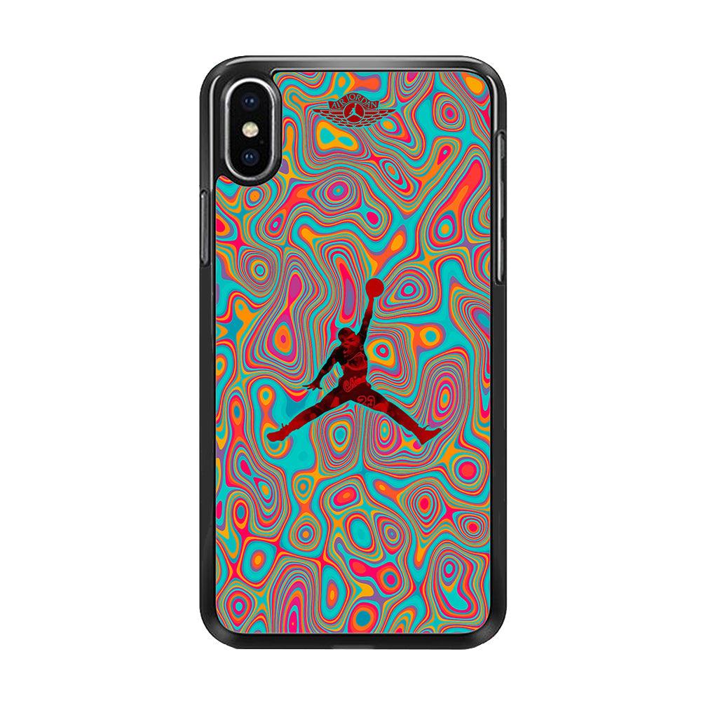 Air Jordan Flux of Balance iPhone XS MAX Case-Rubber Black (2D Case)-Oxvistore