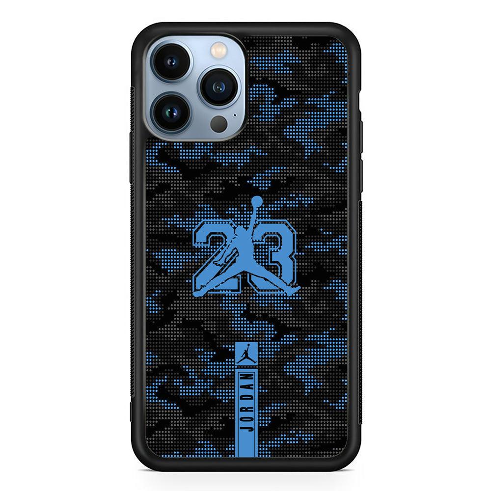 Air Jordan Freckles of Camouflage iPhone 14 Pro Max Case-Rubber Black (2D Case)-Oxvistore