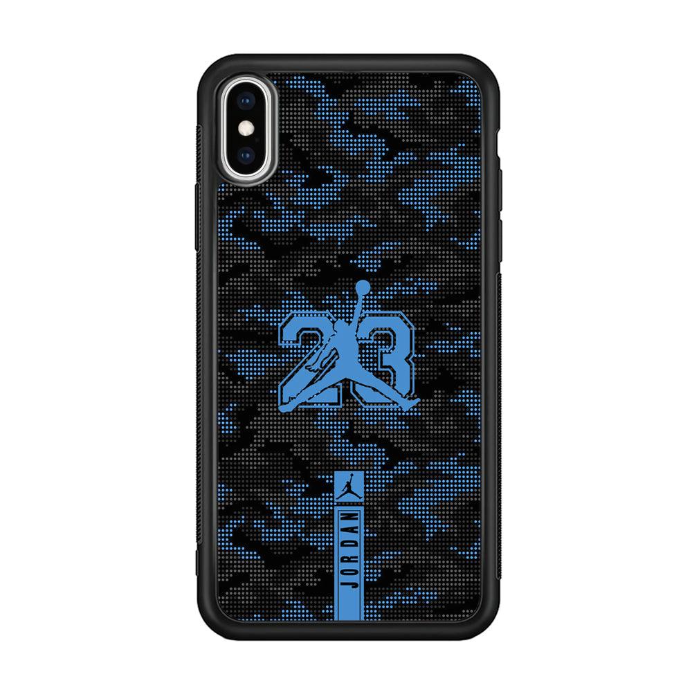 Air Jordan Freckles of Camouflage iPhone X Case-Rubber Black (2D Case)-Oxvistore