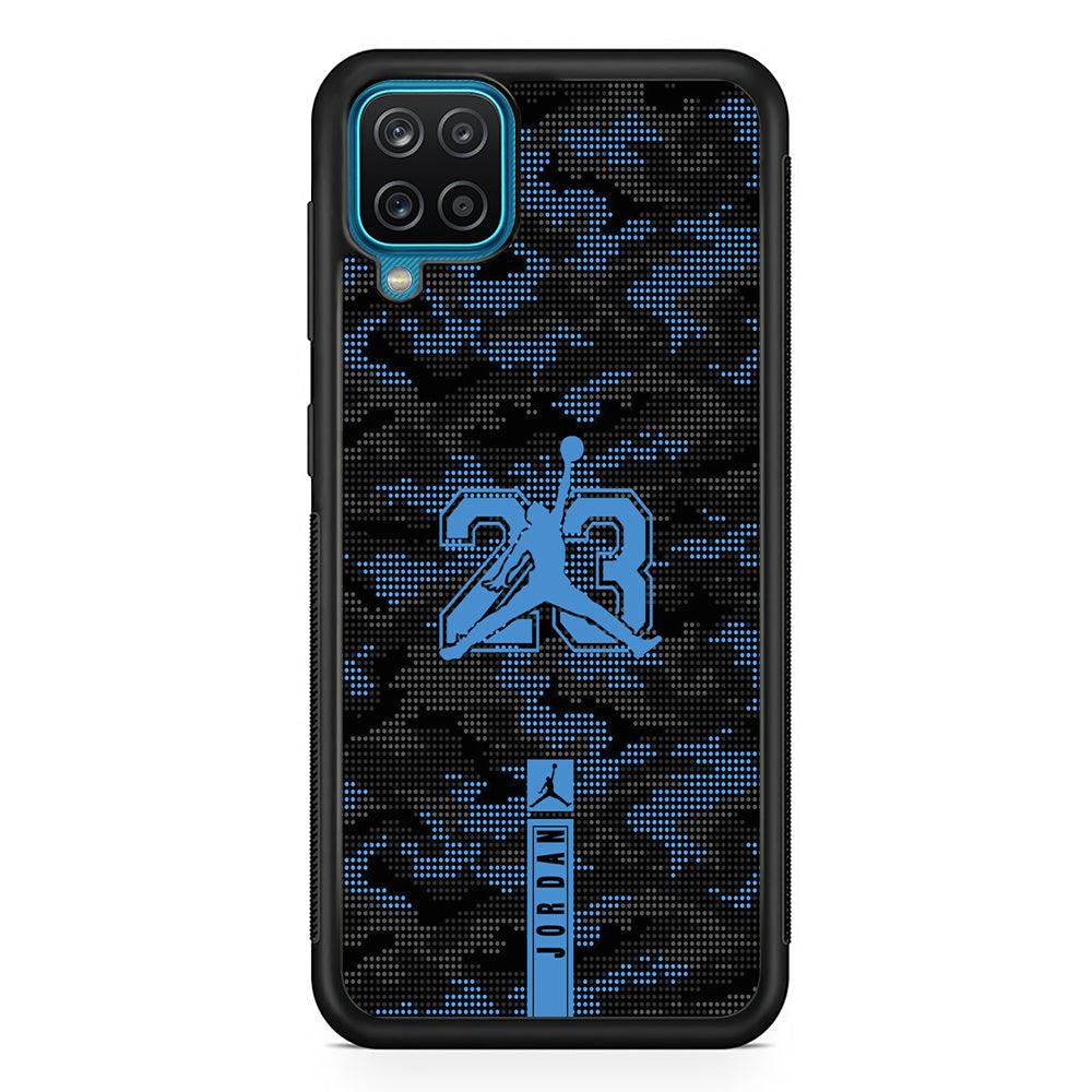 Air Jordan Freckles of Camouflage Samsung Galaxy A12 Case-Rubber Black (2D Case)-Oxvistore